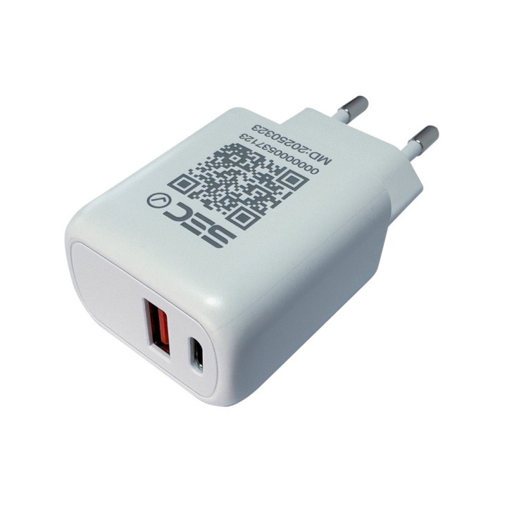 TECMASTER CARGADOR QUICK CHARGE 30W, PUERTOS USB-A Y TIPO-C PD 3.0