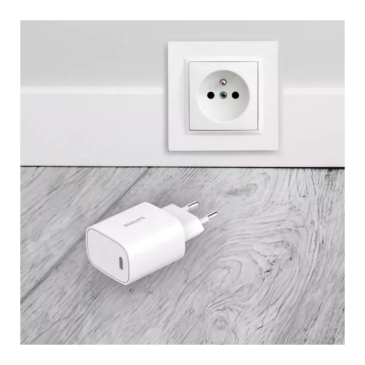Cargador de Pared Carga Rápida USB-C 20W Philips
